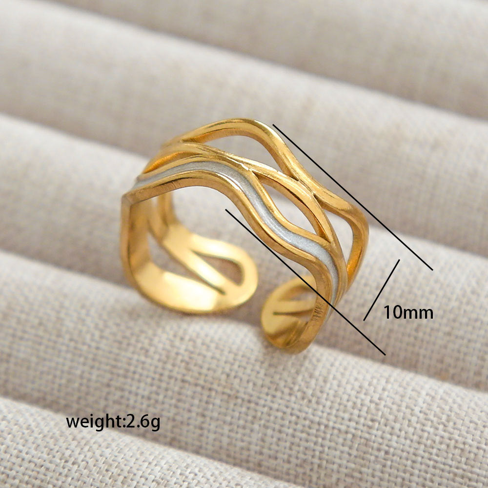 Wholesale Open Ring Stainless Steel Geometric Versatile Stainless Steel Ring